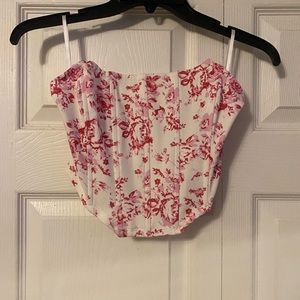 -floral corset top